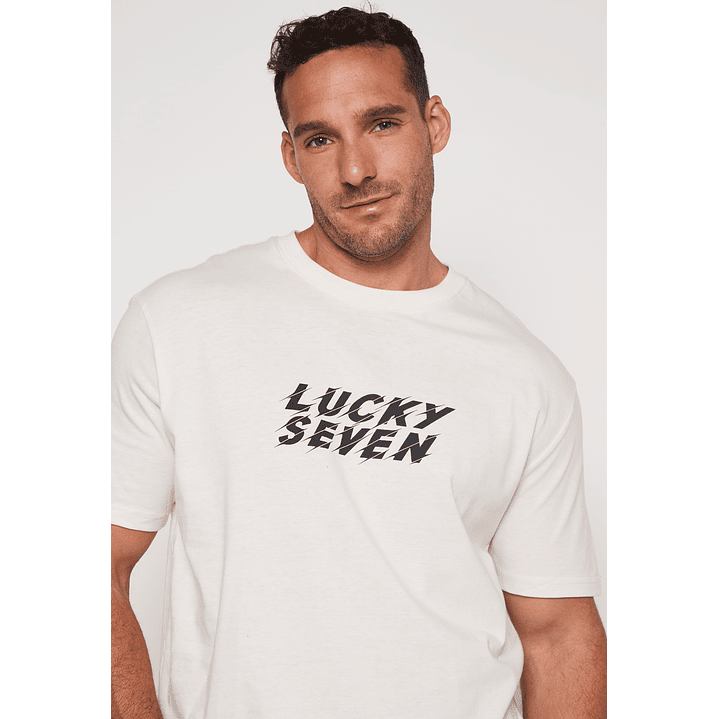 Polera Lucky Seven Hombre Beige Familyshop 3