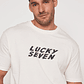 Polera Lucky Seven Hombre Beige Familyshop - Miniatura 3