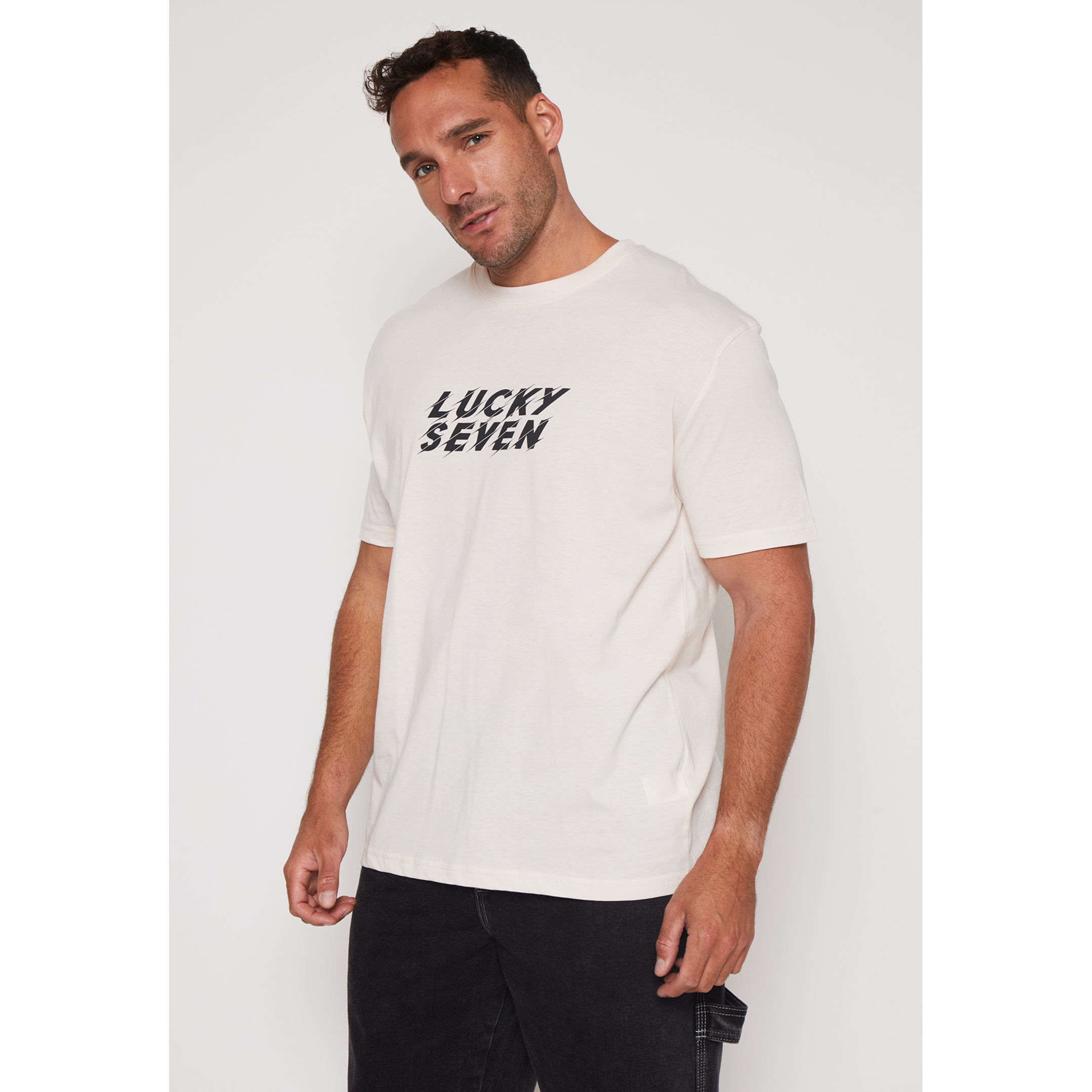 Polera Lucky Seven Hombre Beige Familyshop 1