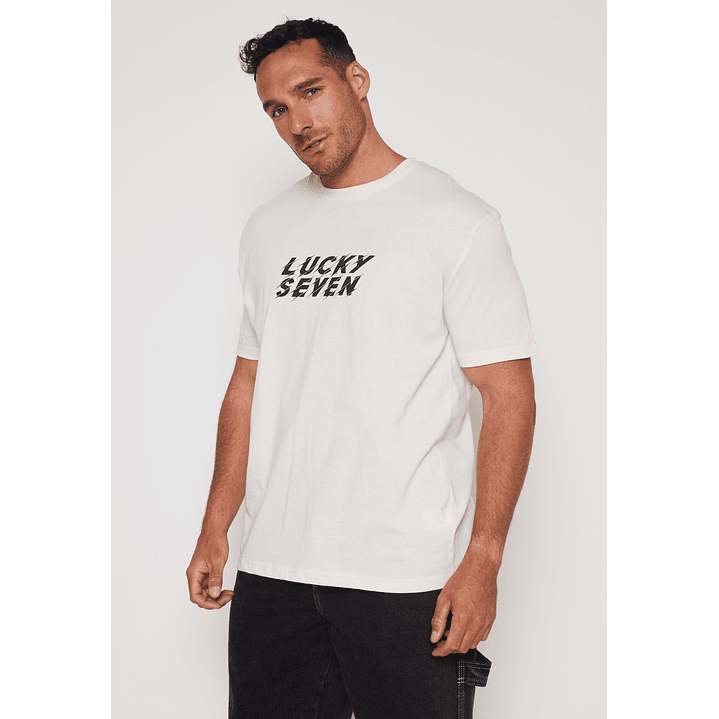 Polera Lucky Seven Hombre Beige Familyshop 1