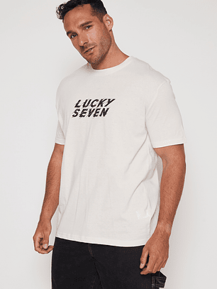 Polera Lucky Seven Hombre Beige Familyshop