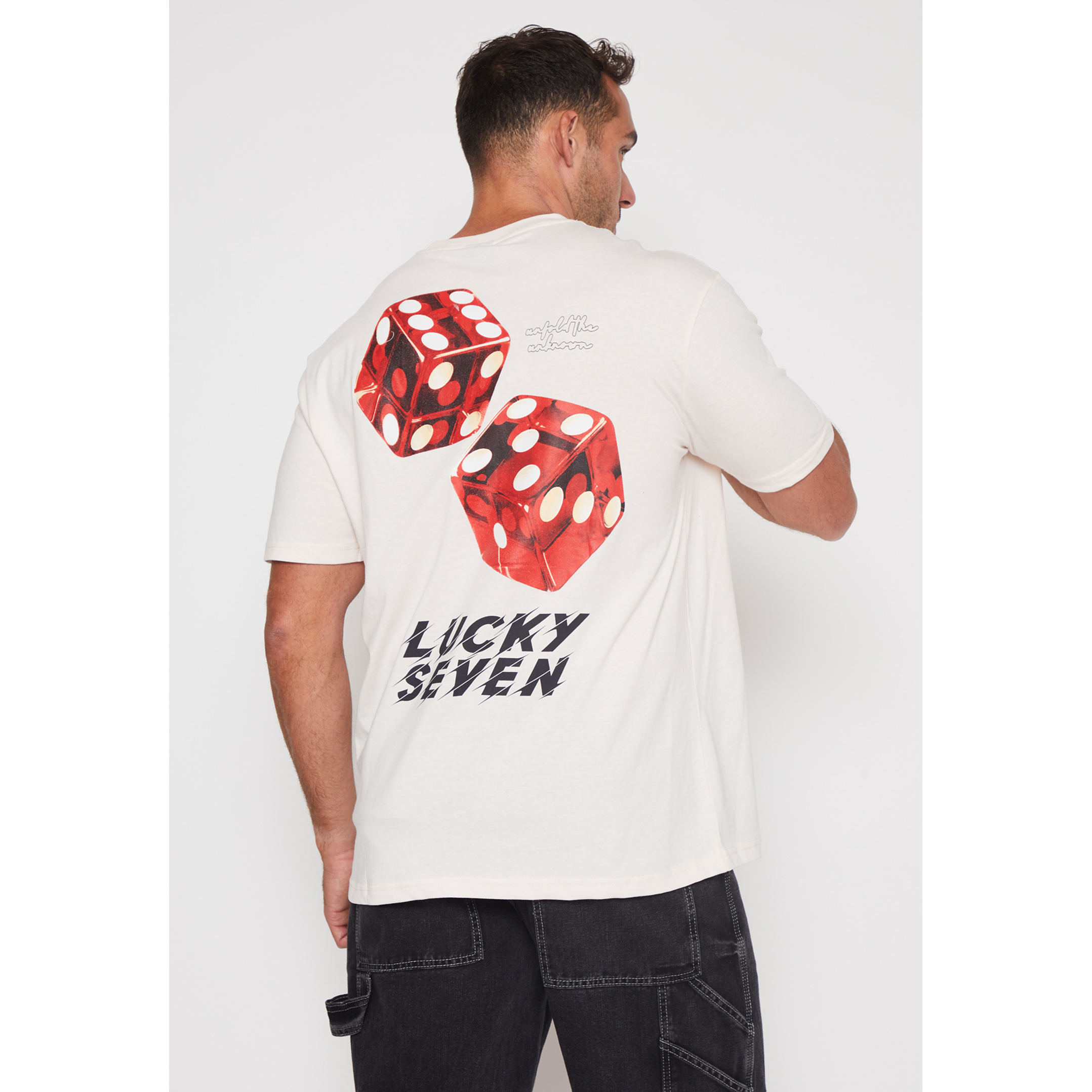 Polera Lucky Seven Hombre Beige Familyshop 2