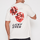 Polera Lucky Seven Hombre Beige Familyshop - Miniatura 2
