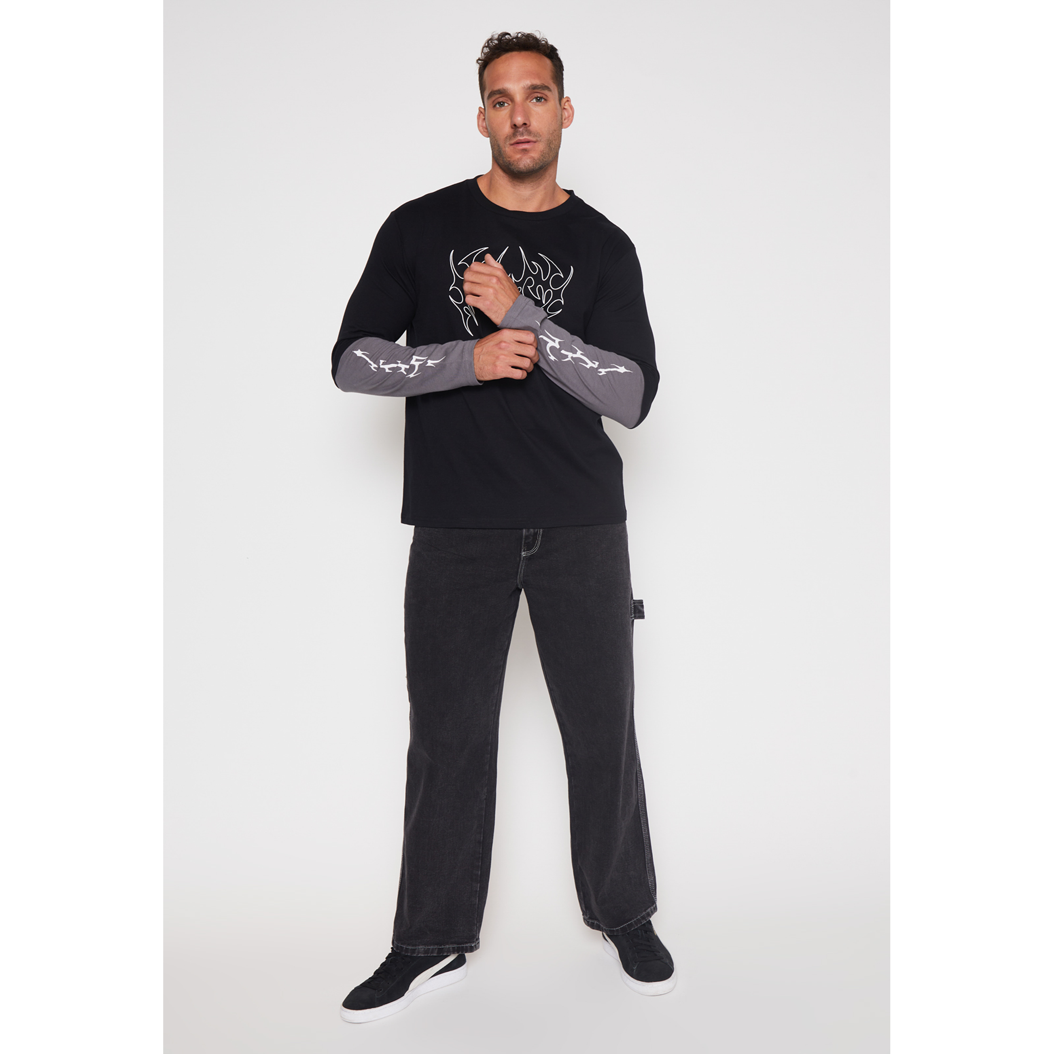 Polera Metal Hombre Gris Familyshop 4