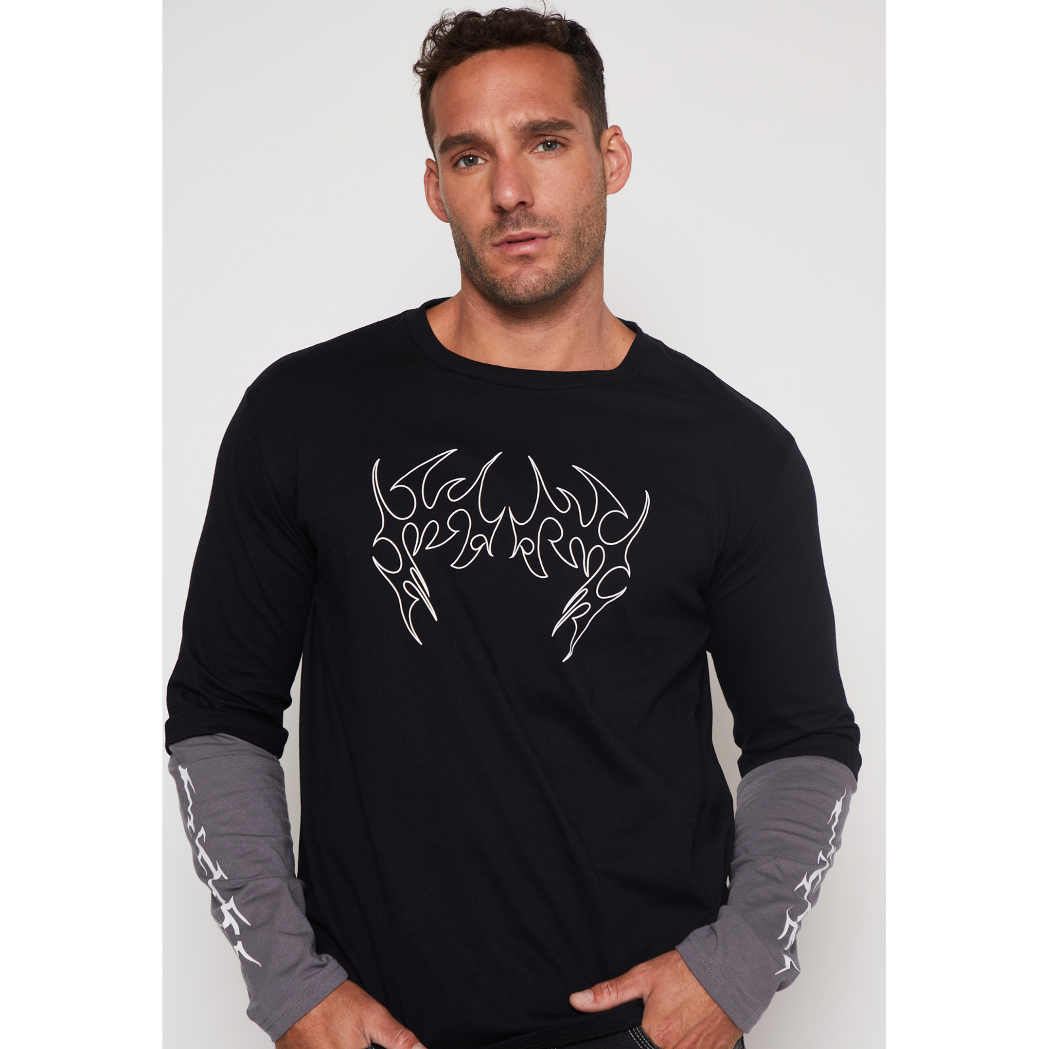 Polera Metal Hombre Gris Familyshop 3