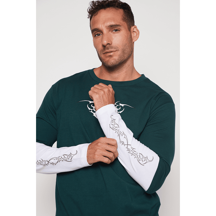 Polera Metal Hombre Verde Familyshop 3
