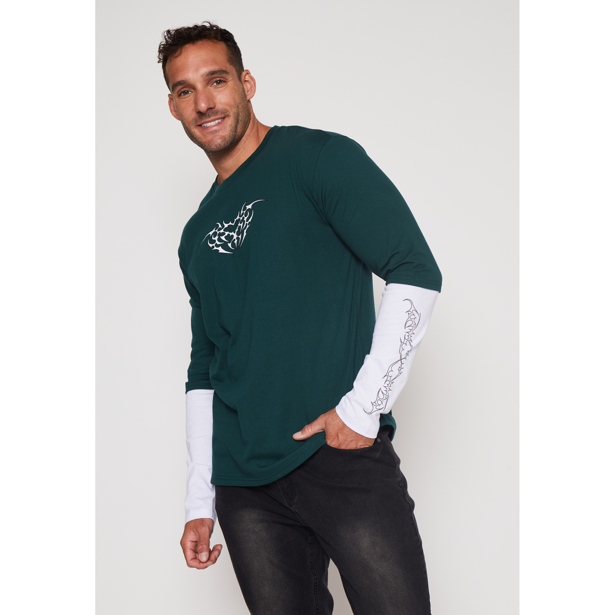 Polera Metal Hombre Verde Familyshop 1