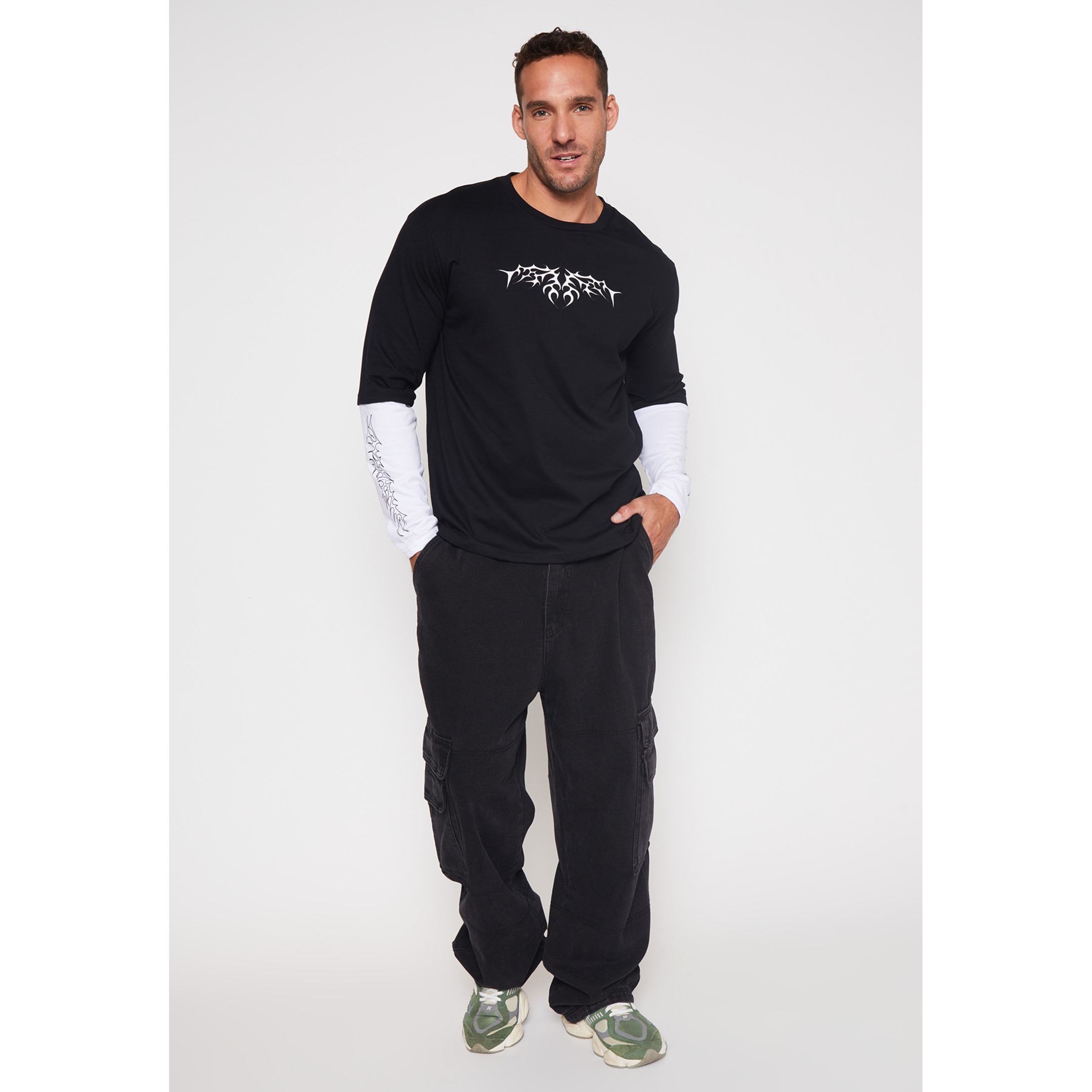 Polera Metal Hombre Negro Familyshop 4