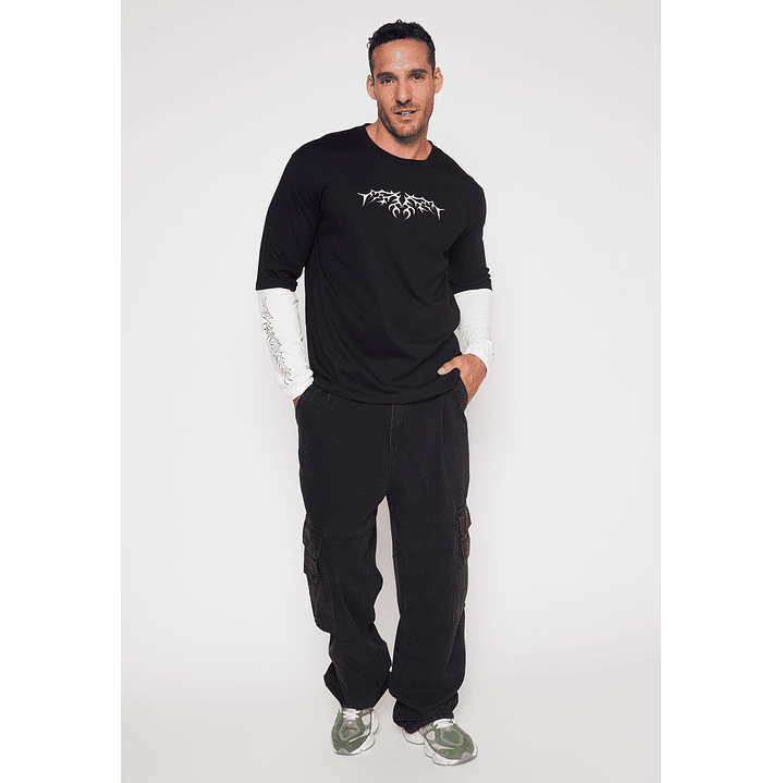 Polera Metal Hombre Negro Familyshop 4