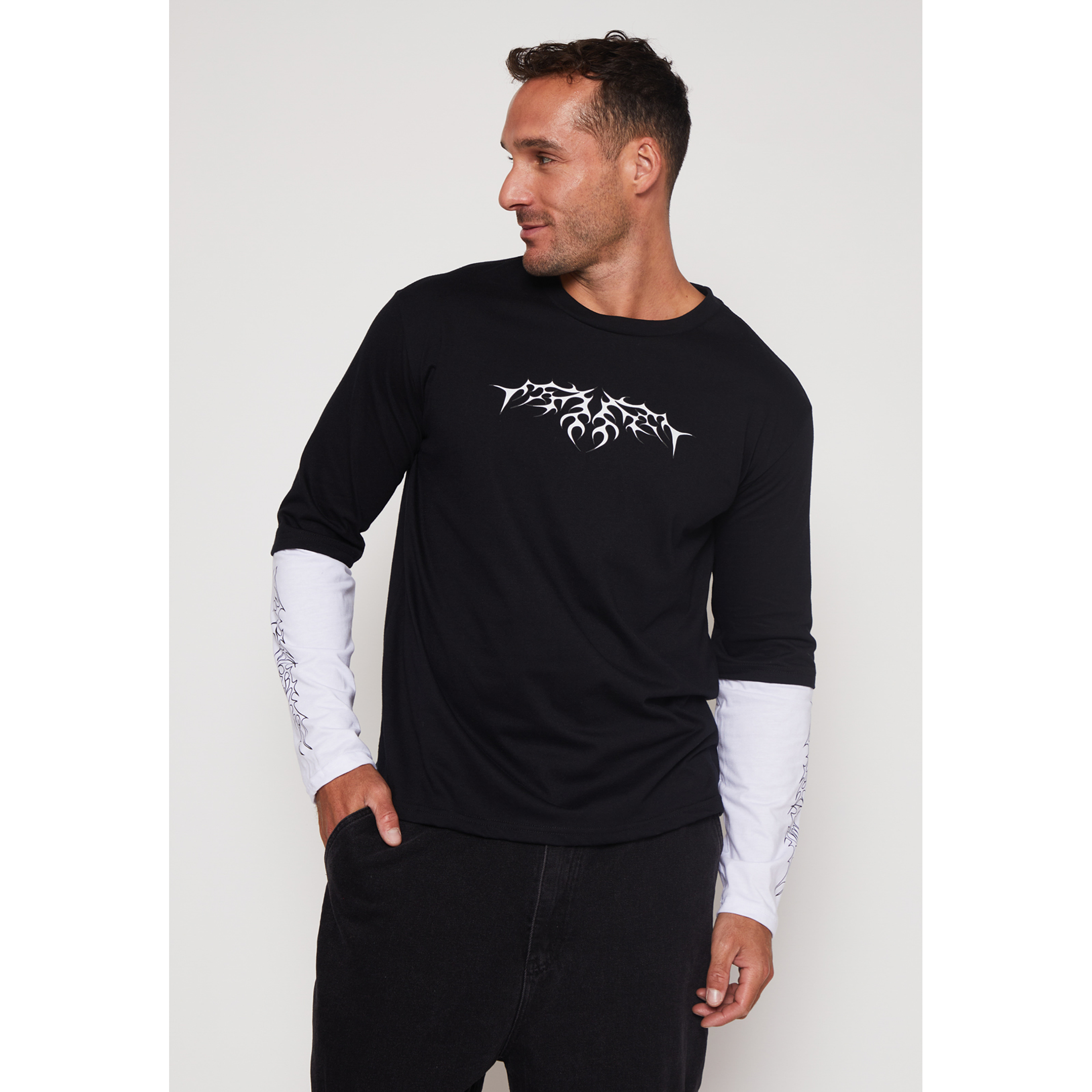 Polera Metal Hombre Negro Familyshop 1