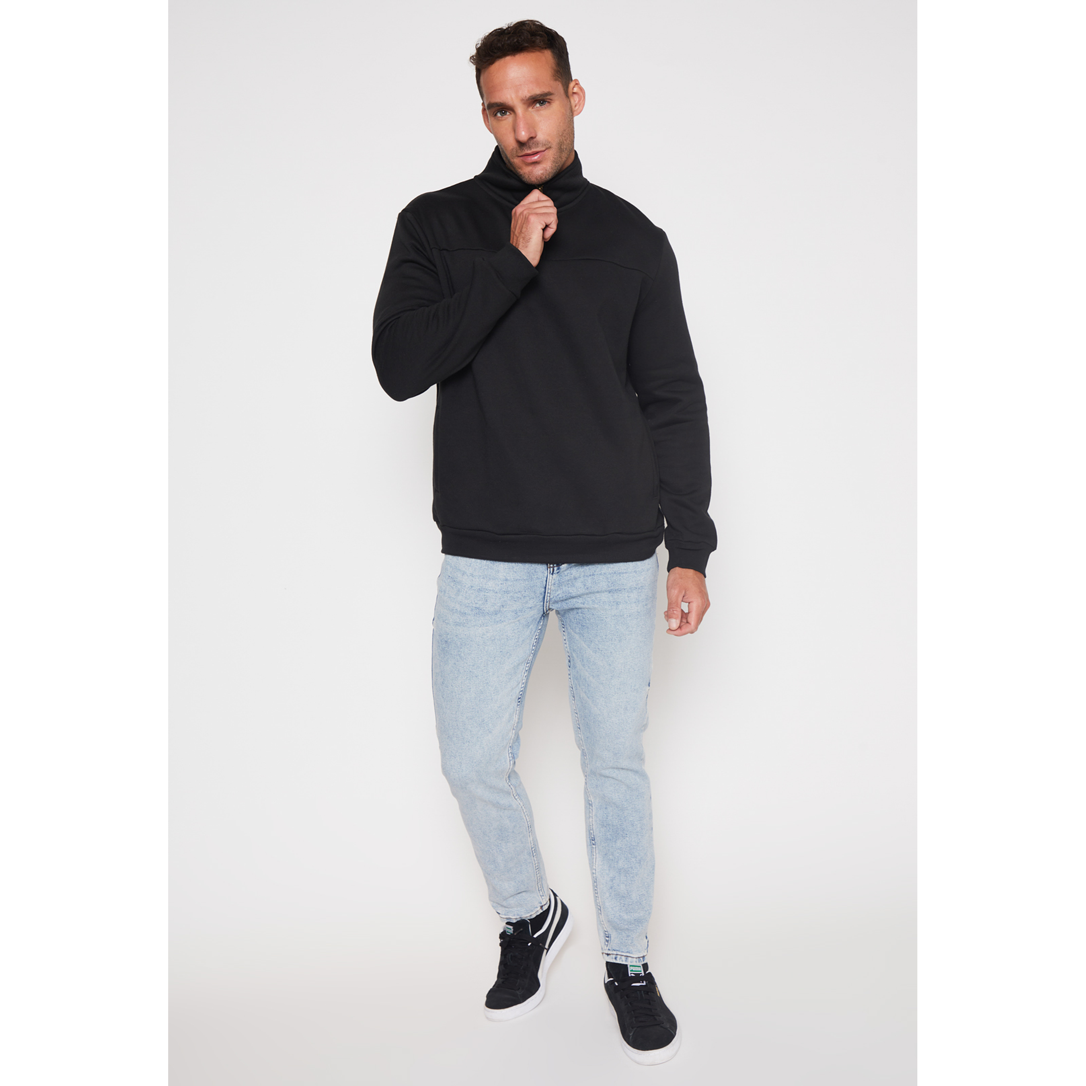 Polerón Basic Sald Hombre Negro Familyshop 4