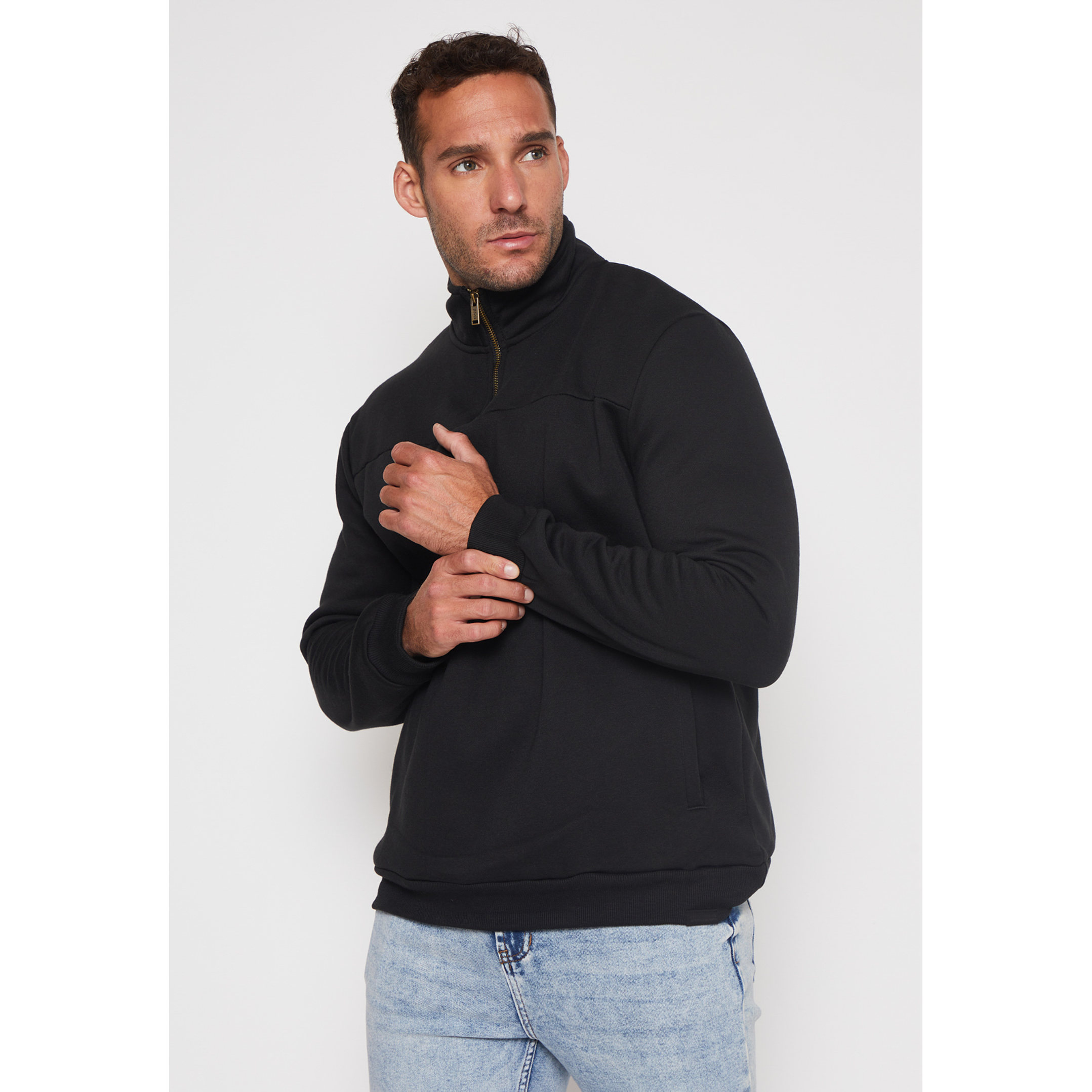 Polerón Basic Sald Hombre Negro Familyshop 1