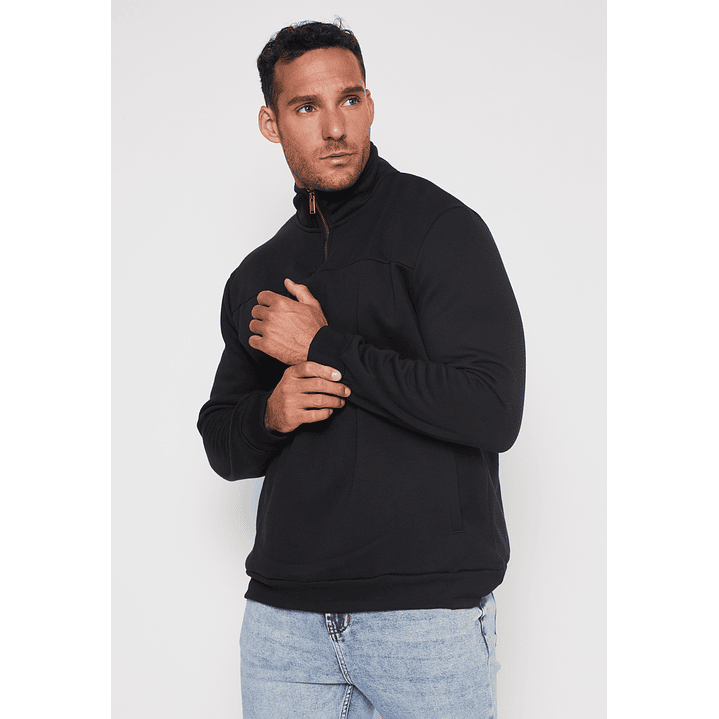 Polerón Basic Sald Hombre Negro Familyshop 1