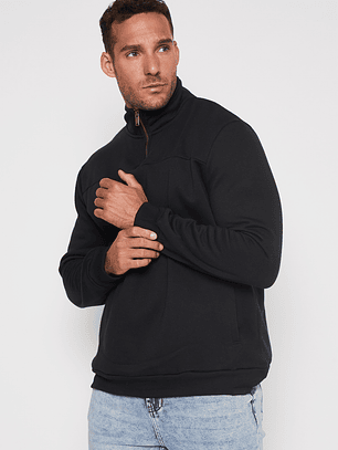 Polerón Basic Sald Hombre Negro Familyshop