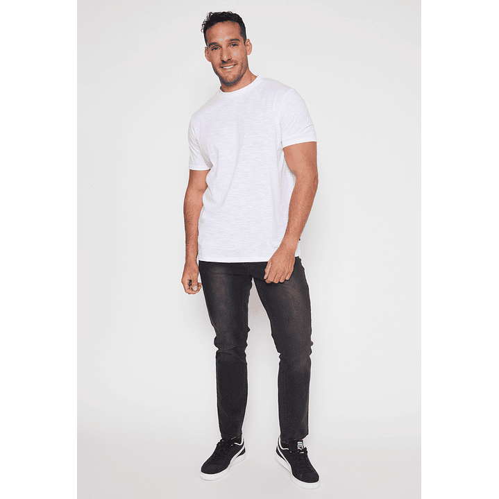Polera Basic Solid Hombre Blanco Familyshop 4
