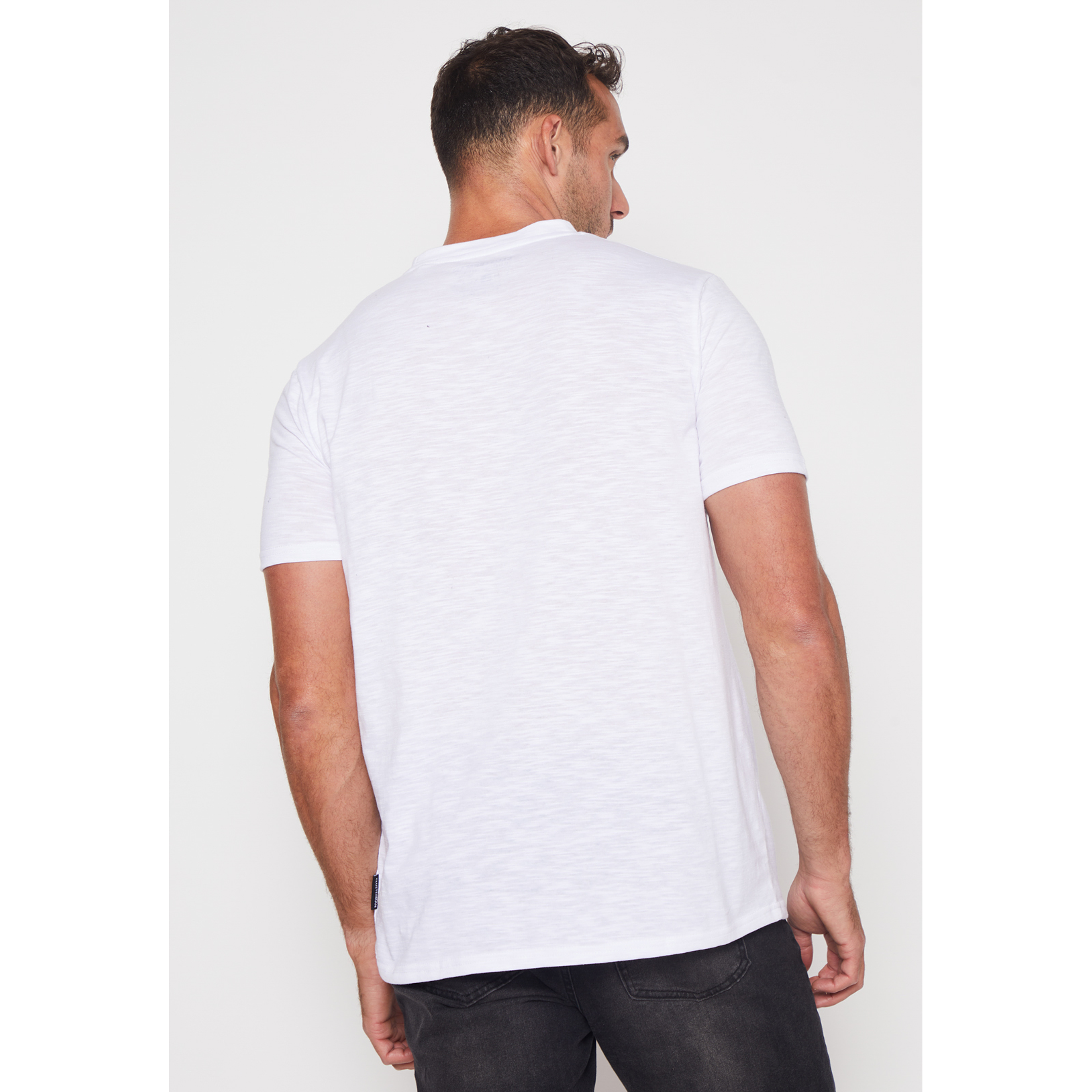 Polera Basic Solid Hombre Blanco Familyshop 2