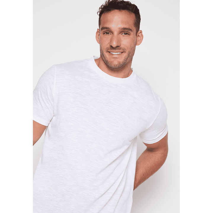 Polera Basic Solid Hombre Blanco Familyshop 3