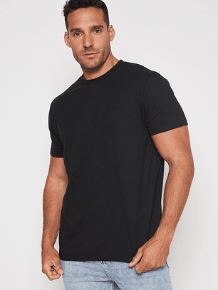 Polera Basic Hombre Negro Familyshop