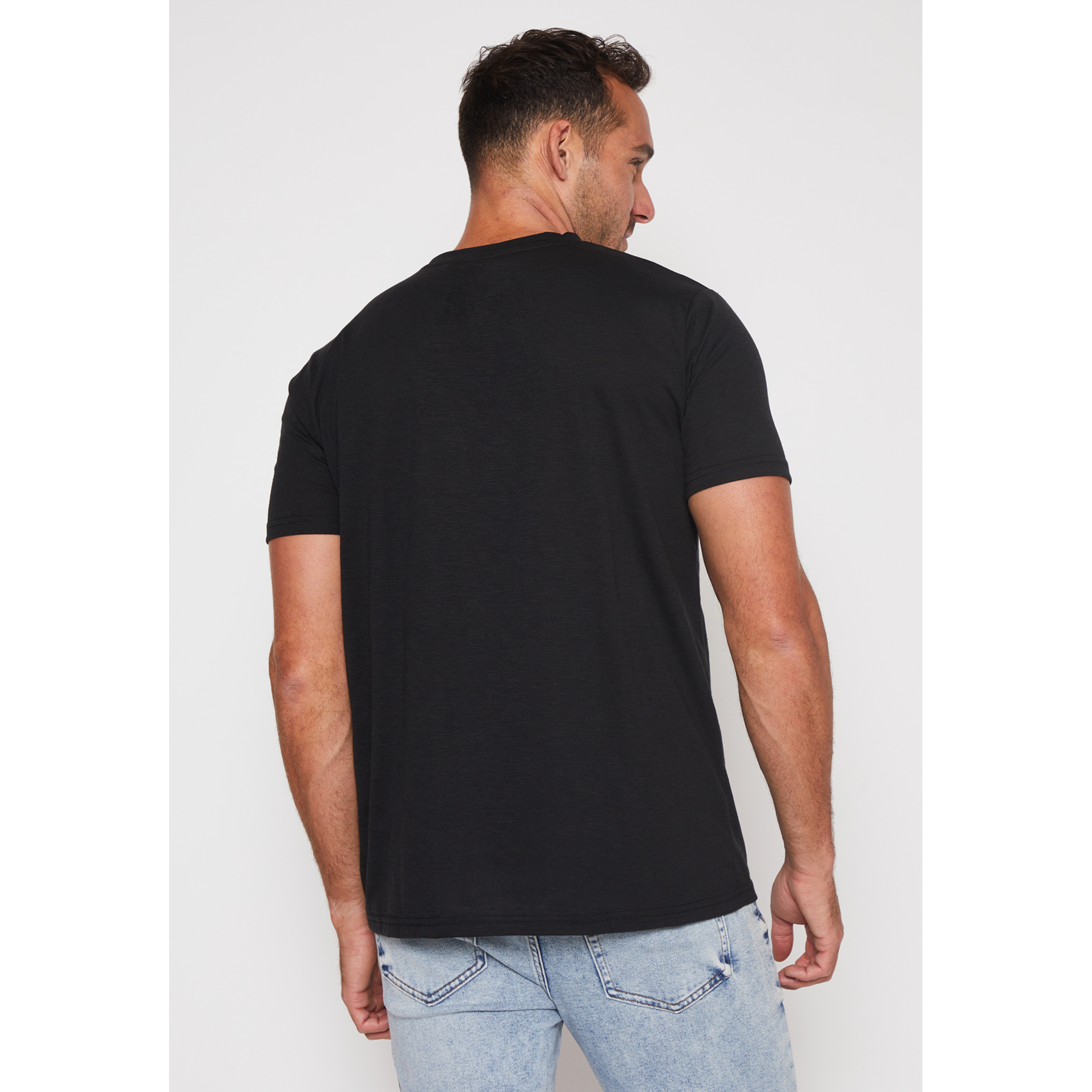 Polera Basic Hombre Negro Familyshop 2