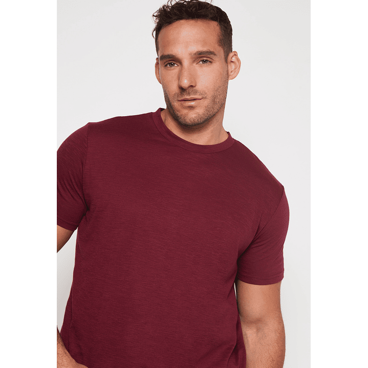 Polera Basic Hombre Burdeo Familyshop 3