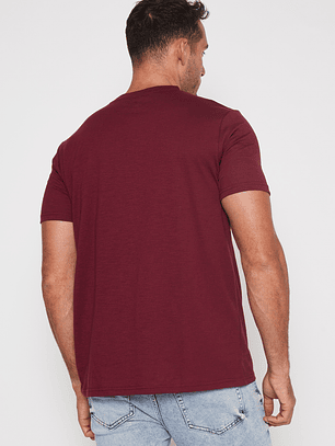 Polera Basic Hombre Burdeo Familyshop