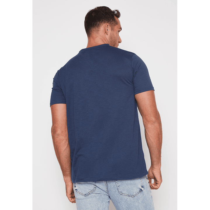 Polera Basic Solid Hombre Azul Familyshop 2