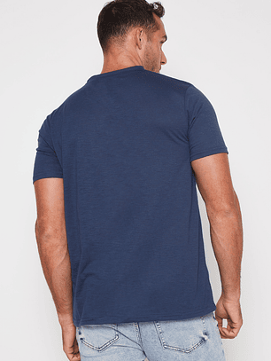 Polera Basic Solid Hombre Azul Familyshop