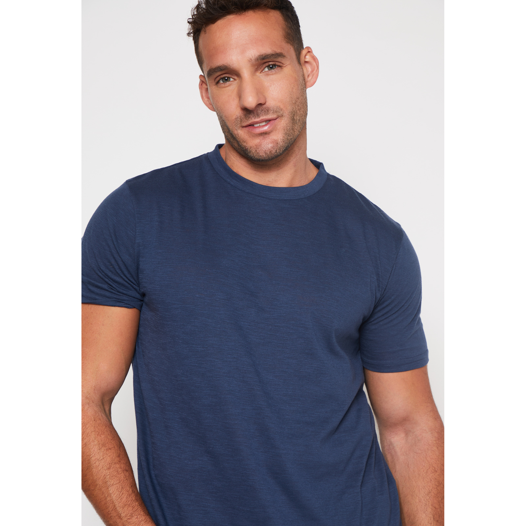 Polera Basic Solid Hombre Azul Familyshop 3