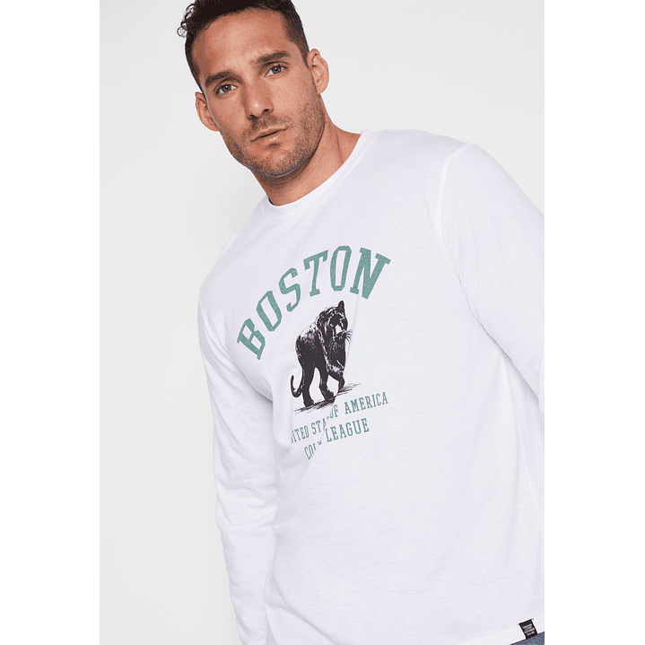 Polera Boston Hombre Blanco Familyshop 3