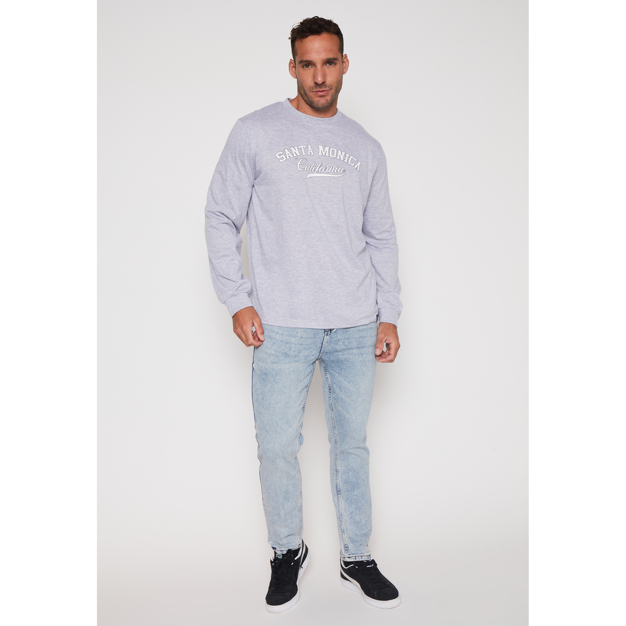 Polera Santa Monica Hombre Gris Familyshop 4