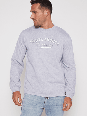 Polera Santa Monica Hombre Gris Familyshop