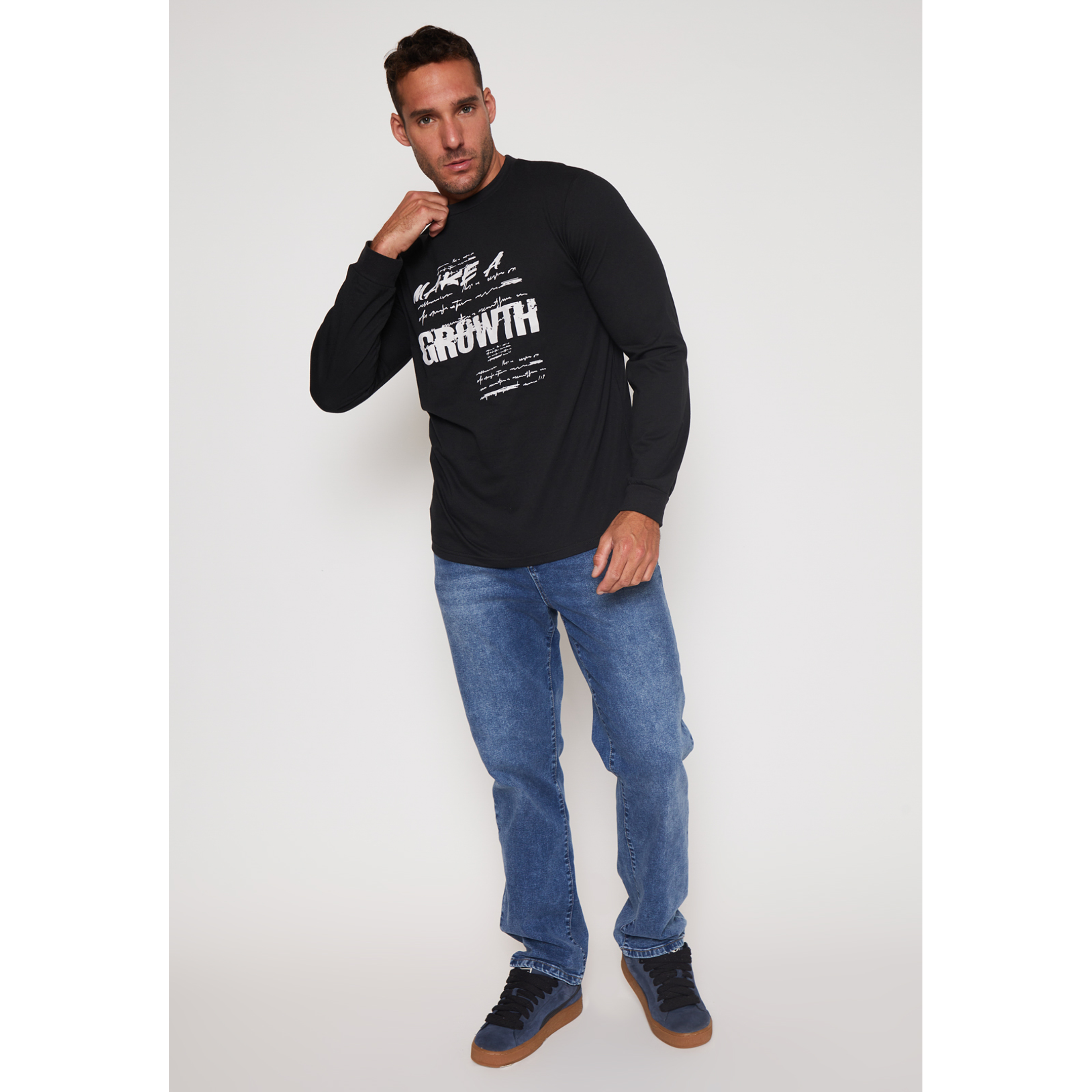 Polera Growth Hombre Negro Familyshop 4