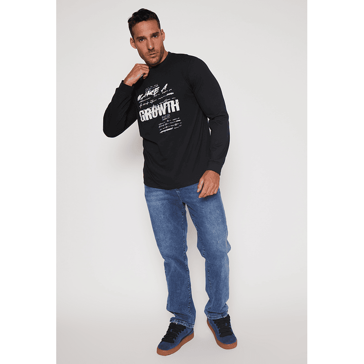 Polera Growth Hombre Negro Familyshop 4