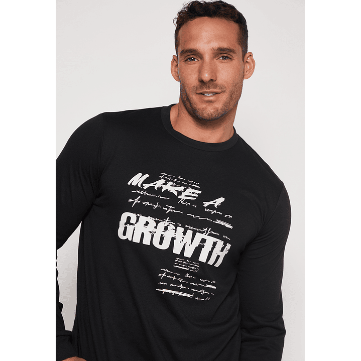 Polera Growth Hombre Negro Familyshop 3