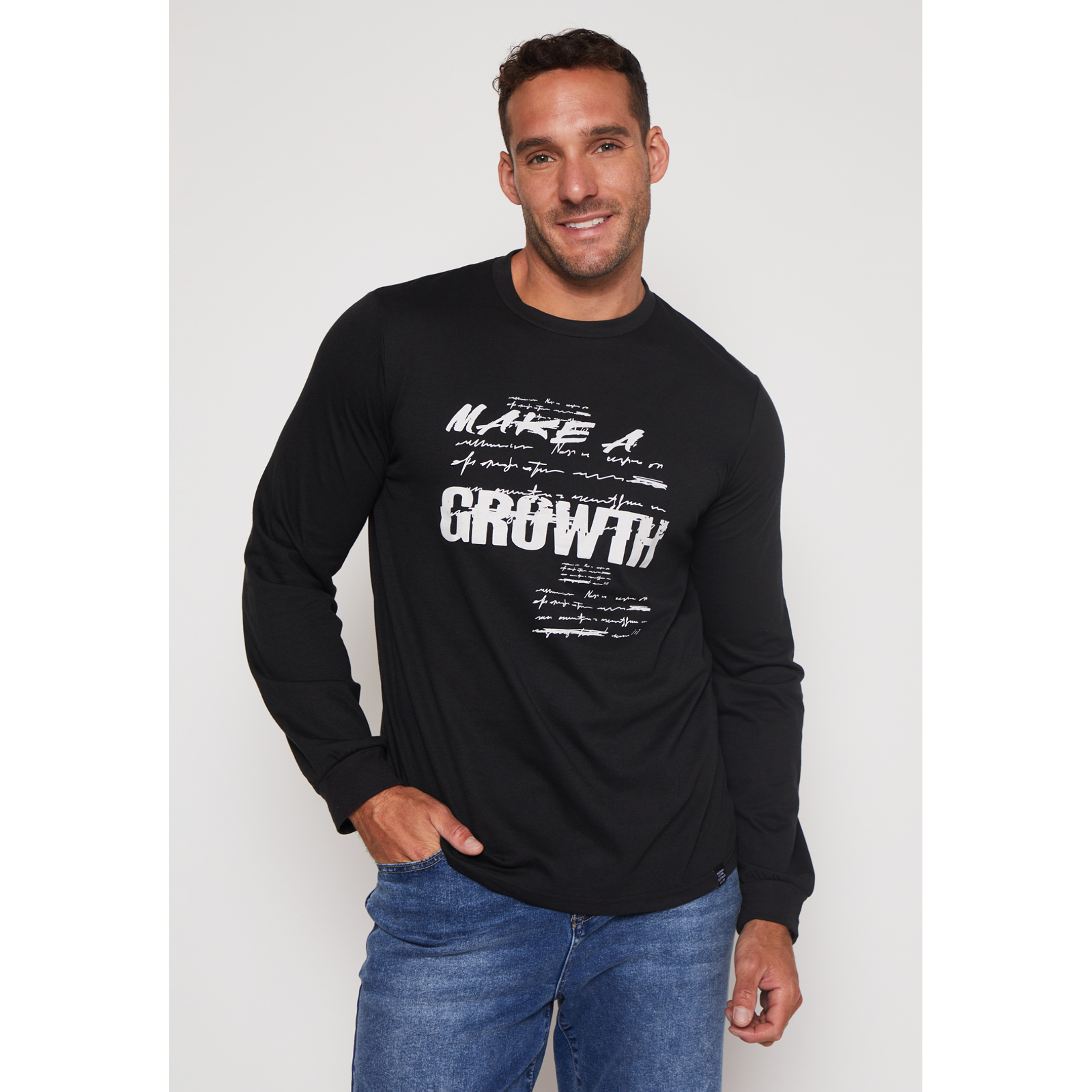 Polera Growth Hombre Negro Familyshop 1