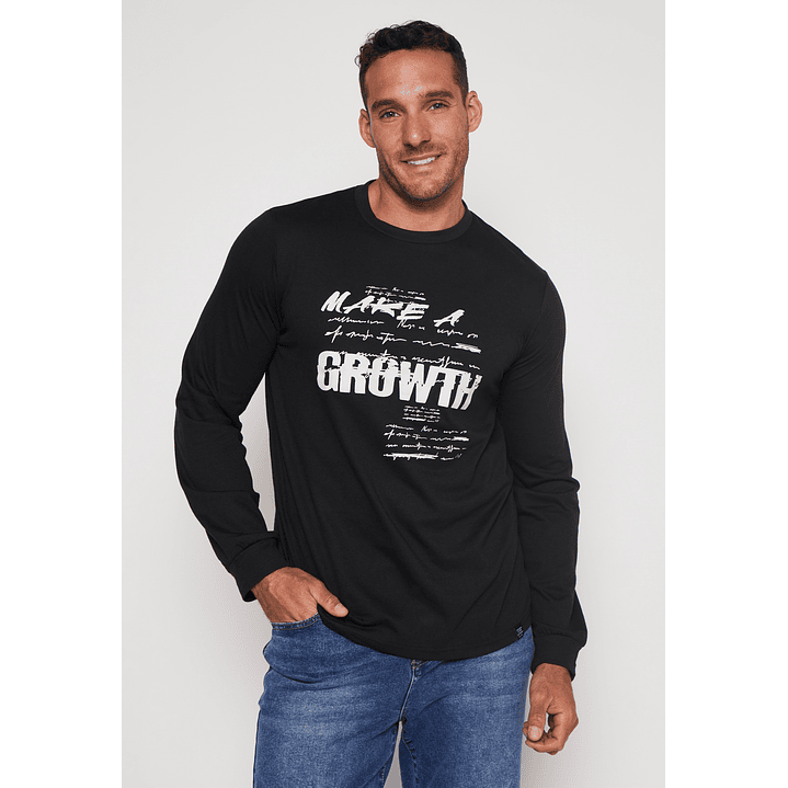 Polera Growth Hombre Negro Familyshop 1