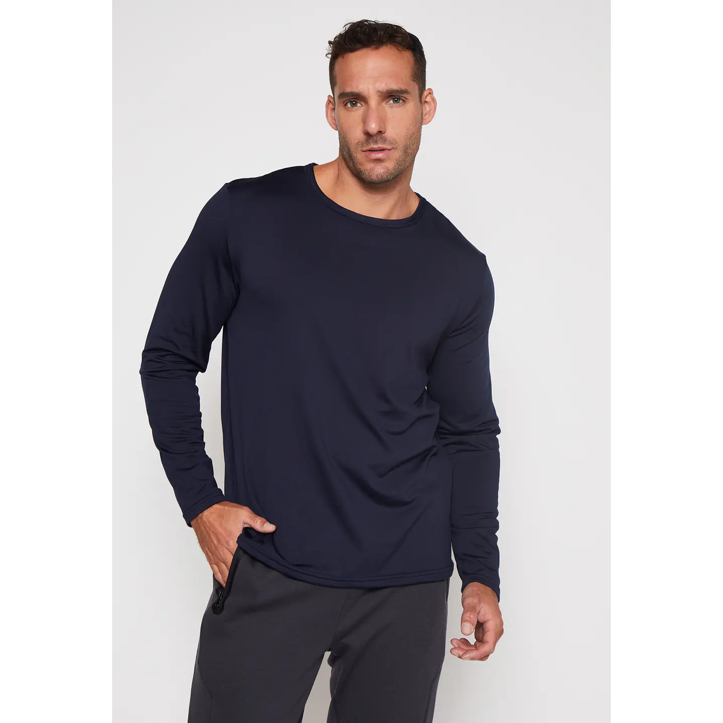 Camiseta Micropolar Hombre Azul Familyshop 1