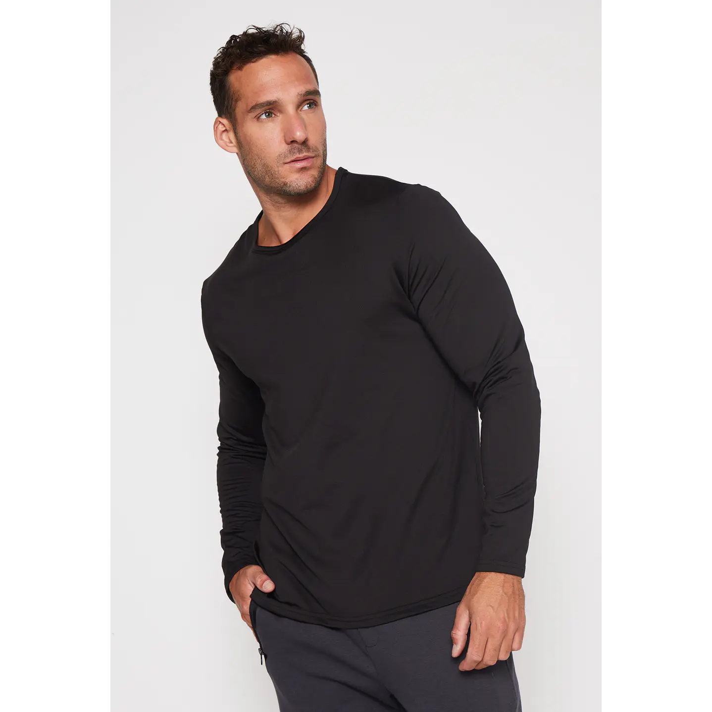 Camiseta Micropolar Hombre Negro Familyshop 1