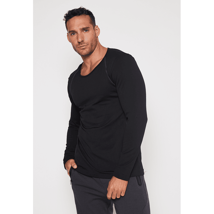 Camiseta Slim Hombre Negro Familyshop 1