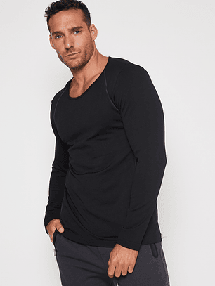 Camiseta Slim Hombre Negro Familyshop