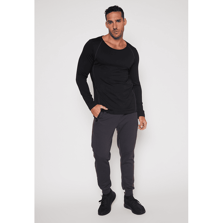 Camiseta Slim Hombre Negro Familyshop 4