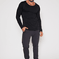 Camiseta Slim Hombre Negro Familyshop - Miniatura 4