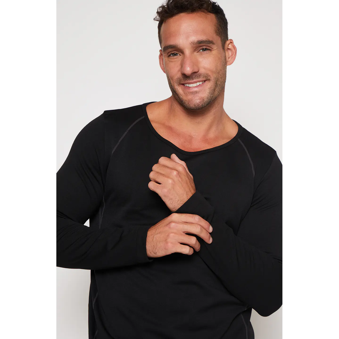Camiseta Slim Hombre Negro Familyshop 3
