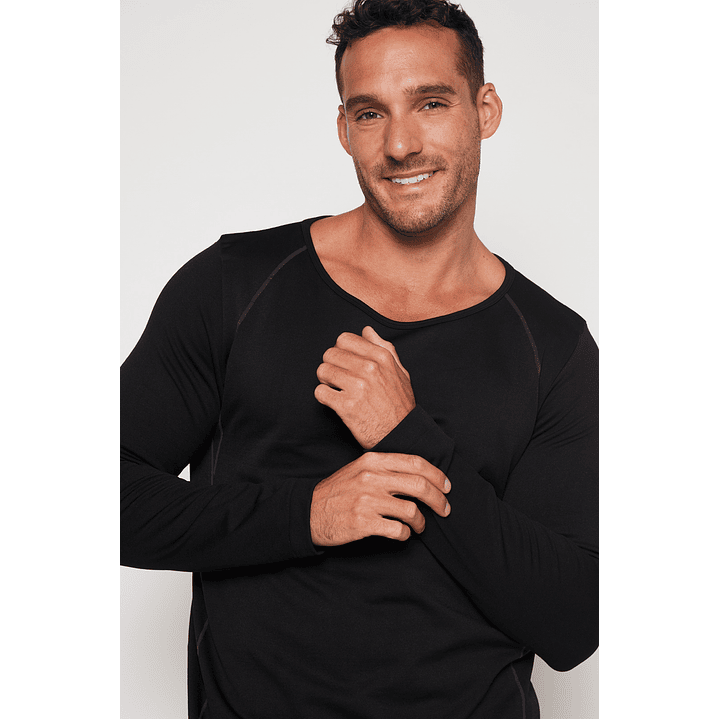 Camiseta Slim Hombre Negro Familyshop 3