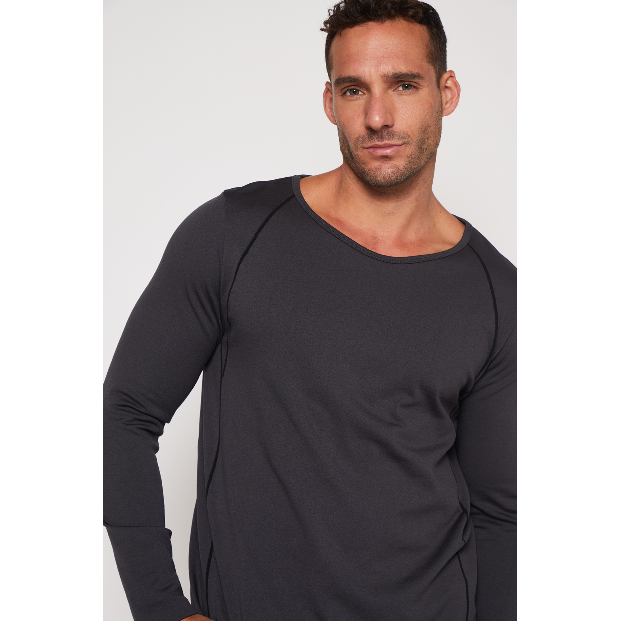 Camiseta Slim Hombre Gris Familyshop 3