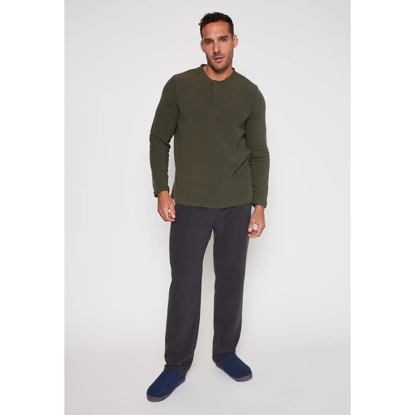 Pijama Polar Liso Hombre Verde Familyshop 1