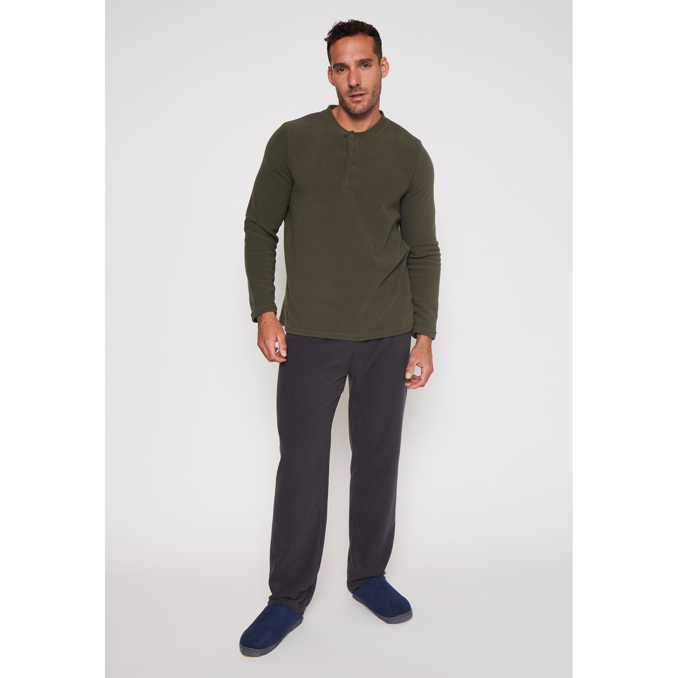 Pijama Polar Liso Hombre Verde Familyshop 1