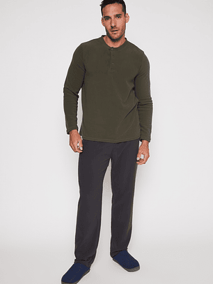 Pijama Polar Liso Hombre Verde Familyshop