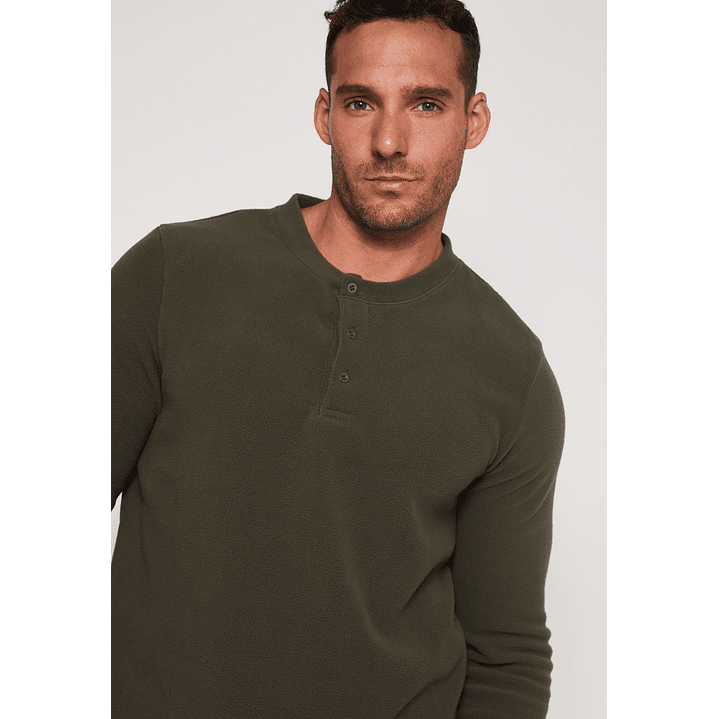 Pijama Polar Liso Hombre Verde Familyshop 4