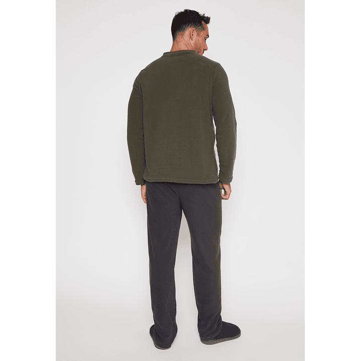 Pijama Polar Liso Hombre Verde Familyshop 2